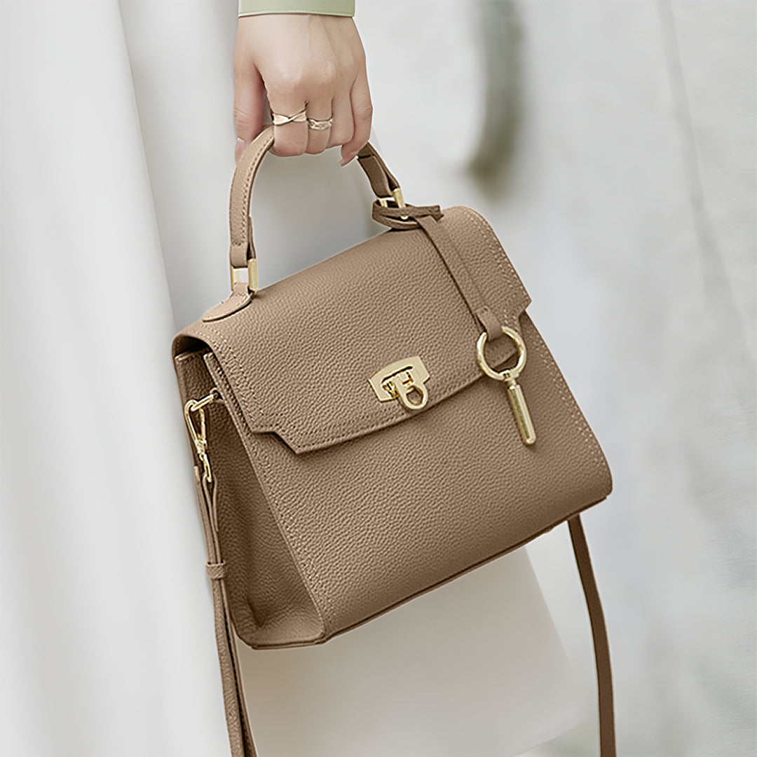 <tc>Bolso de mano estructurado de piel Aubri</tc>