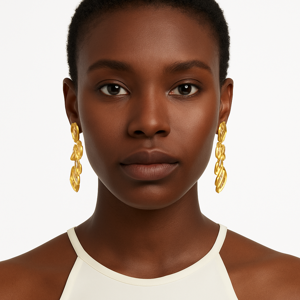 <tc>Luna Fundido Cascade Pendientes</tc>