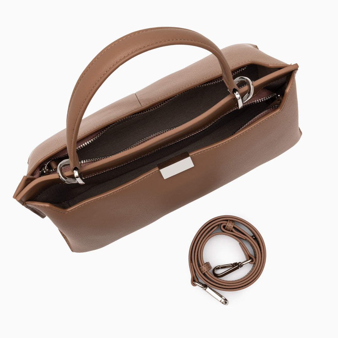 <tc>Bolso tote de piel con estructura flexible Dalphine</tc>