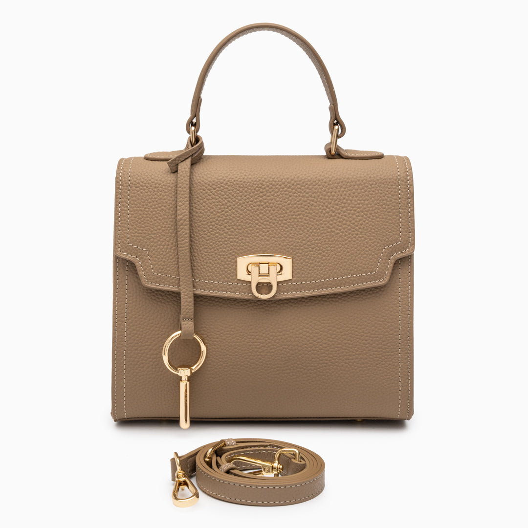 <tc>Bolso de mano estructurado de piel Aubri</tc>