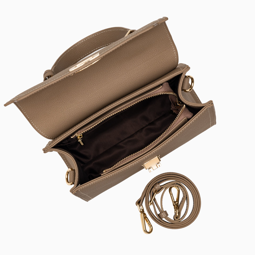 <tc>Bolso de mano estructurado de piel Aubri</tc>