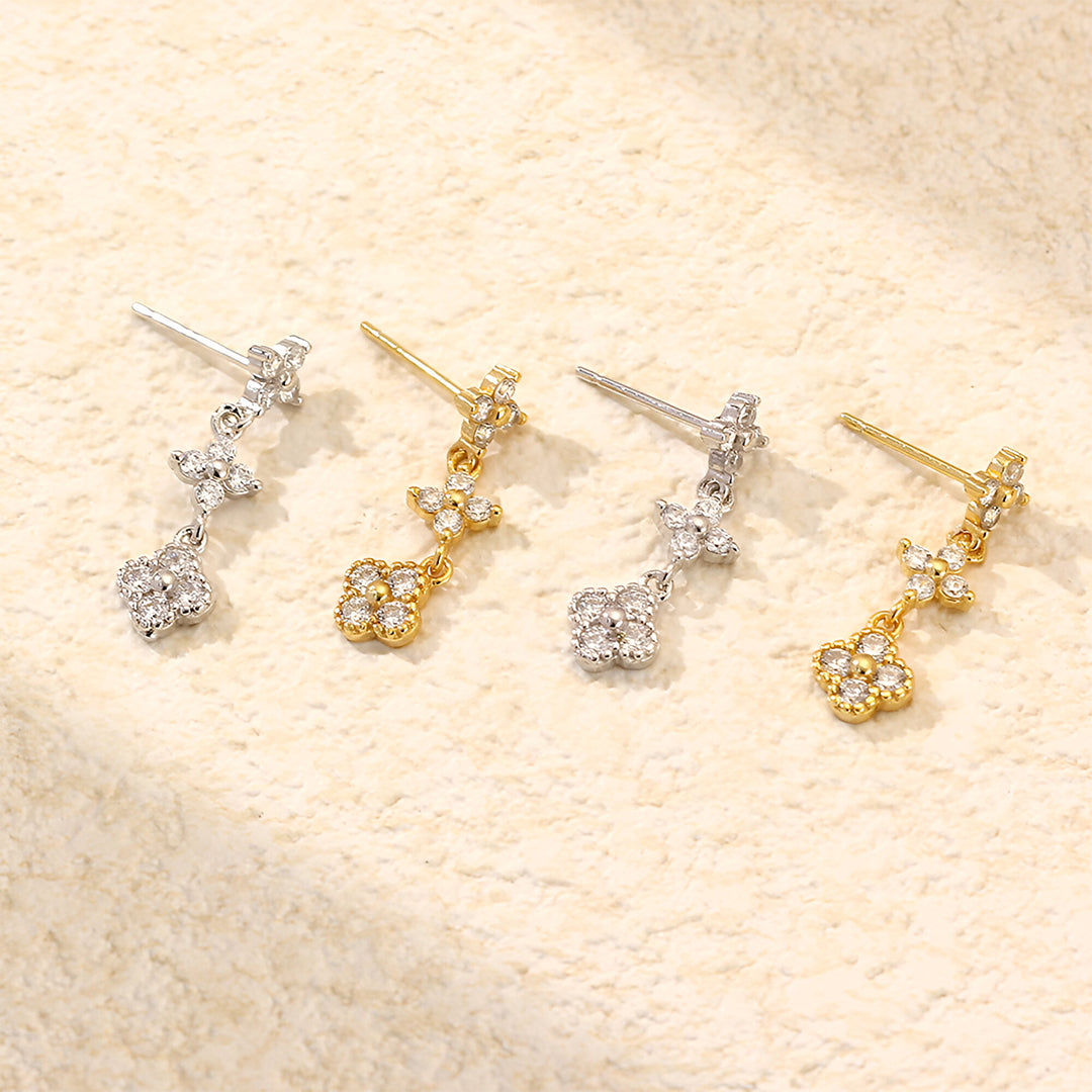 <tc>Evelyn Cristal Bloom Pendientes</tc>