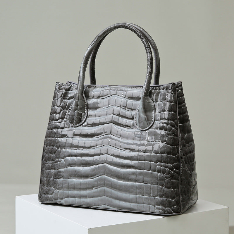 Bolso de mano con estampado de cocodrilo Antoinette
