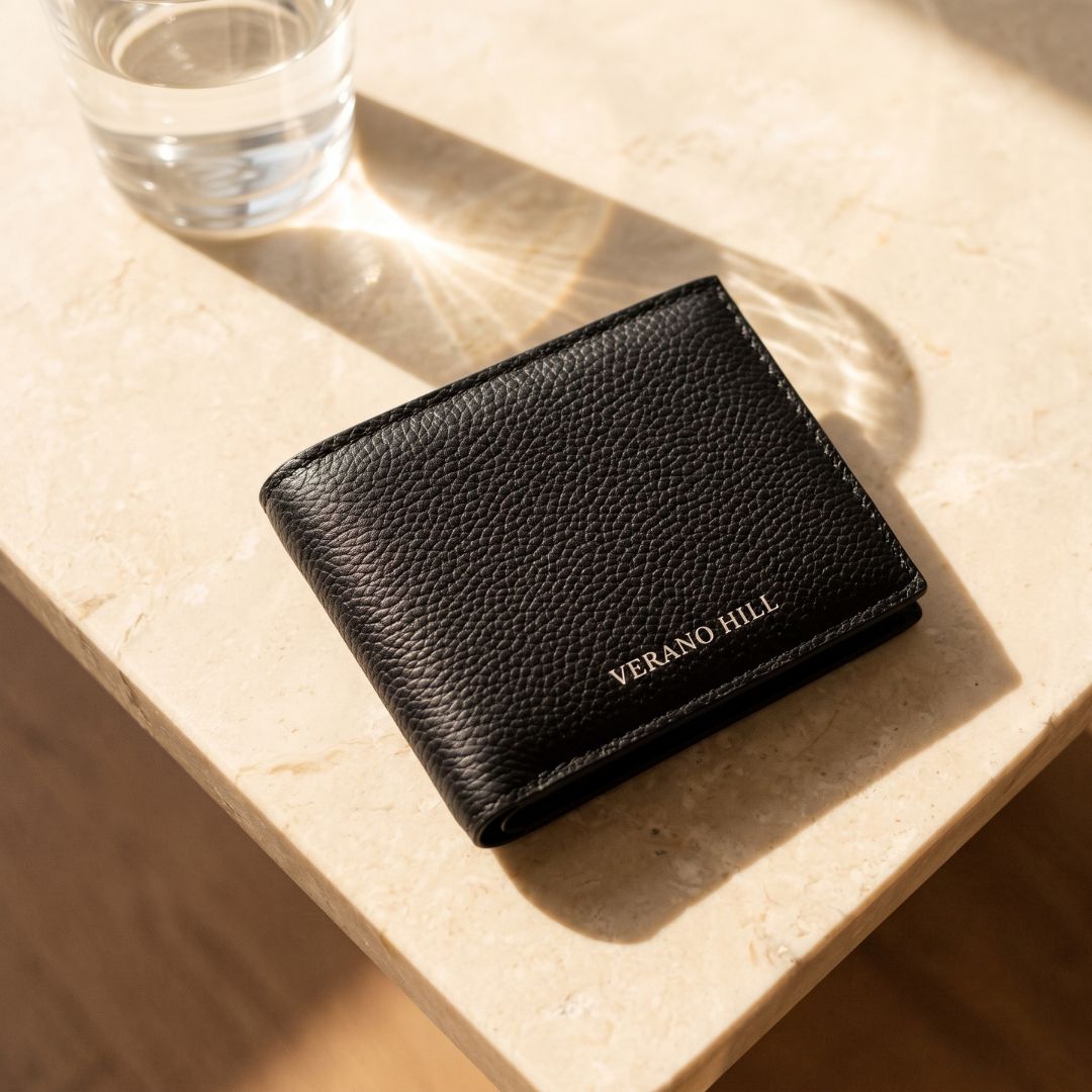 Pebbled Leather Bifold Wallet