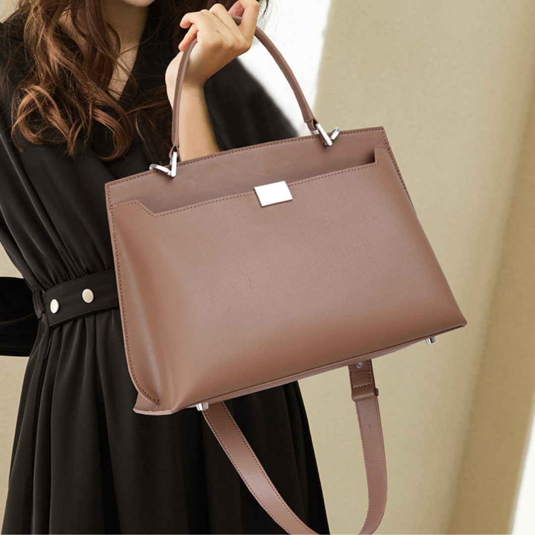 <tc>Bolso tote de piel con estructura flexible Dalphine</tc>