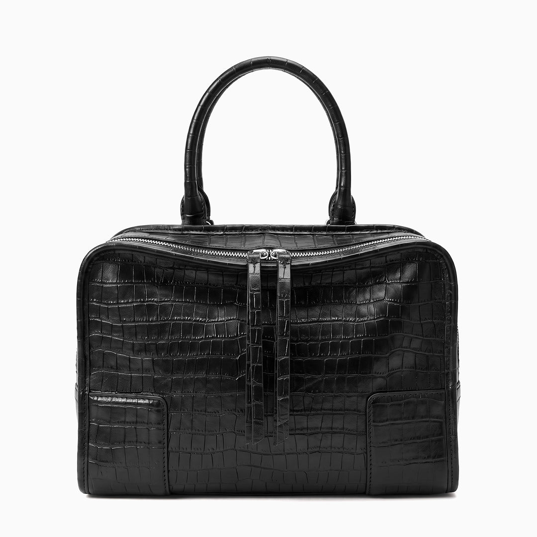 Wrenley Structured Crocodile Grain Bag