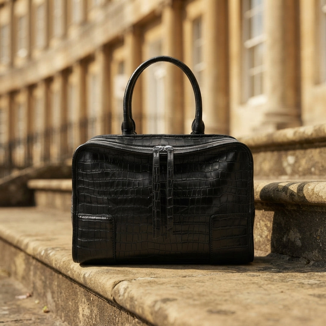Wrenley Structured Crocodile Grain Bag