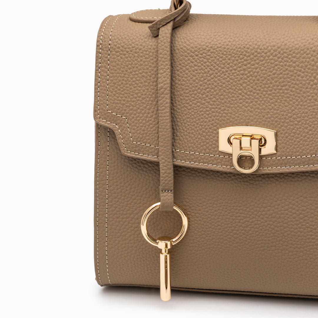 <tc>Bolso de mano estructurado de piel Aubri</tc>