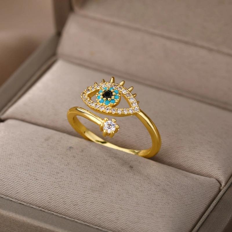 Anillo mal de ojo azul