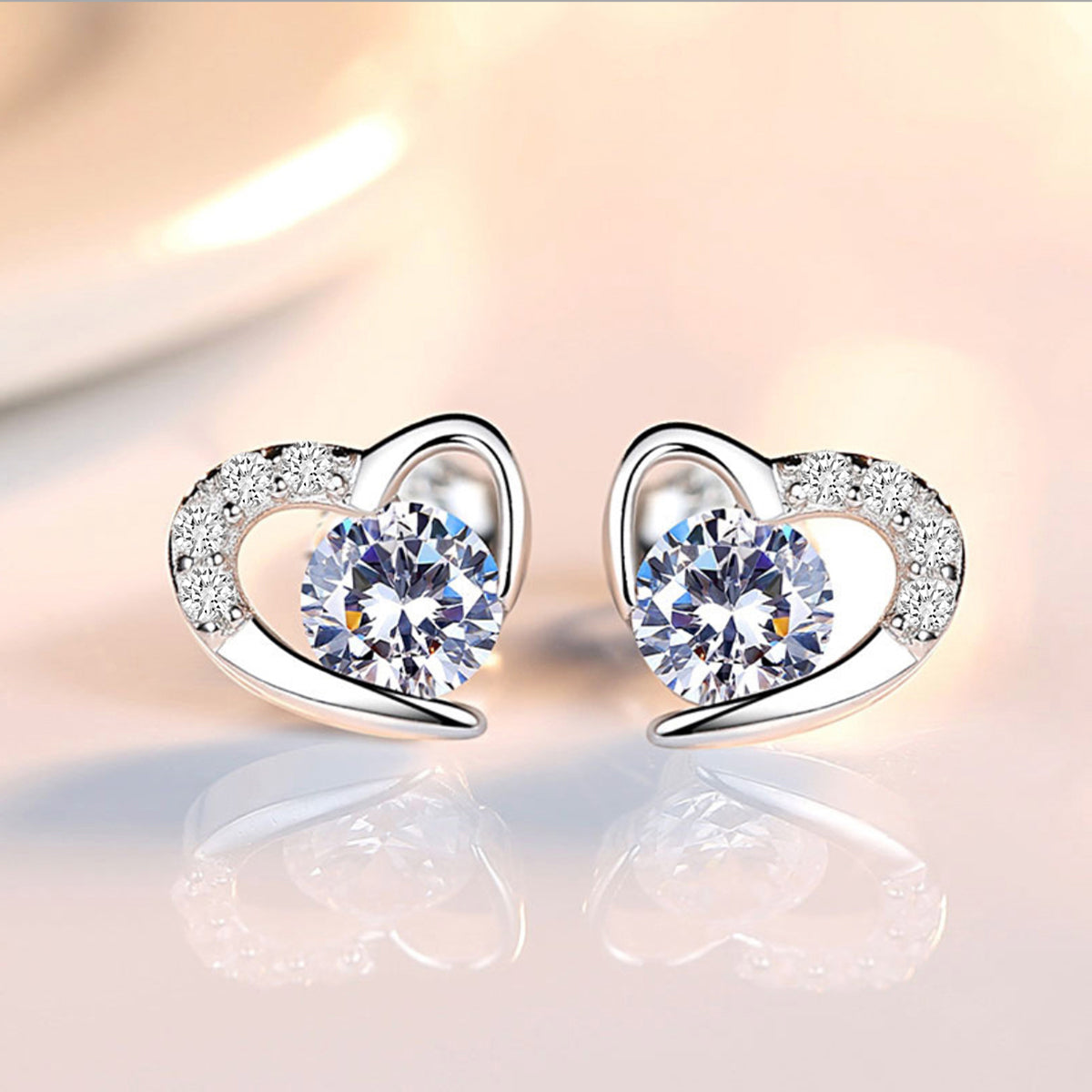 Pendientes brillantes Love